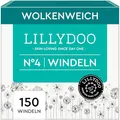 LILLYDOO hautfreundliche Baby Windeln - Größe 4 (9+ kg), Monatsbox (150 Stück), Sicherer Auslaufschutz, Weich, Ohne Parfüme & Lotionen für empfindliche Haut, Dermatologisch getestet