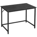 VASAGLE Schreibtisch schwarz rechteckig, 4-Fuß-Gestell schwarz 100,0 x 50,0 cm