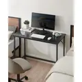 VASAGLE Schreibtisch, Computertisch, schmaler Bürotisch, 100 x 50 x 75 cm, Stahl - Schwarz