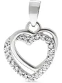 FAVS Kettenanhänger FAVS Damen-Anhänger 925er Silber 21 Zirkonia Herz