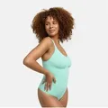 cfab (creamy fabrics) Miederbody Bodysuit Sculpting Shapewear mit String-Teal Mint-3XL (1-tlg) Figurformend 3XL