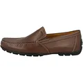 Geox Jungen U Moner V Moccasin, Kaffee, 39 EU