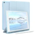 EAZY CASE - Schutzhülle mit Stifthalter für iPad 7 8 9 (2019,2020,2021) Case 10.2 Zoll Hülle mit Stifthalterung Tablet Cover Touchpen Smartcase aufstellbar Klappcase Auto Sleep Wake Up Etui Blau