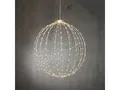 Luca Lighting LED Gartenleuchte LED Dekokugel Dekoball in 40/50 oder 60 cm silber, LED fest integriert, Classic-Weiß