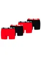 PUMA Boxer Boxershorts Men Herren Everyday Unterhose Unterwäsche 4er Pack, Farbe:Black/Red, Bekleidungsgröße:L