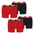 PUMA Herren Boxer Boxershorts Shorts Unterhosen Comfort Stretch 4er Pack, Wäschegröße:L, Artikel:-011 red/Black
