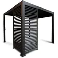 Leco Pergola Lamellenwand zur Lamellenpergola DELUXE 4x3m, (1-tlg), Aluminiumprofile, pulverbeschichtet, anthrazit grau 123 cm x 236 cm