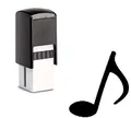 Bonuskartenstempel mit Motiv Musiknote Note - Stempel inkl. Stempelkissen für Bonuskarte Rabattkarte Kundenkarte 10 x 10 mm