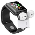 Keybudz AirLockz Smartwatch Halterung für Air Pods Pro und AirPods, weiß, AirPods Halterung
