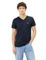 Gant Herren Slim Shield V-Neck T-Shirt T Shirt, Schwarz, XL EU