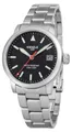 Kienzle Fliegeruhr Quarz 39 mm Edelstahl Saphirglas Mattschwarz Datum Leuchtzeiger Massives Edelstahlband Doppelfaltschließe 10 ATM