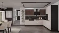 Winkelküche ARONA + MONZA 280x270 cm Küchenzeile Eckküche Küche Nußbaum Kaschmir