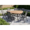 HARTMAN Alice Garten-Essgruppe, xerix/natur, Alu/Teak, 6 Hochlehner, 170x170cm