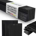 JUSKYS® WPC Terrassendielen 4 m², inkl. Unterkonstruktion & Clips – Anthrazit