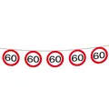 60. Geburtstag Wimpelkette Verkehrsschilder Wimpelgirlande Geburtstagsgirlande