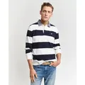 Gant Langarm-Poloshirt REG CHAMBRAY STRIPE HEAVY RUGGER weiß XXL (58/60)
