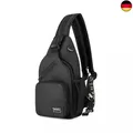 FANDARE Damen Brusttasche Klein Rucksack mit Kopfhörerloch Sling Bag Mädchen S