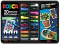 20 POSCA Pigmentmarker 'POP COLOURS', 20er Metallbox