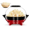 Gadgy Popcorn Maschine groß - Retro Popcorn Maker 5 L - Popcorn Maker mit Antihaftbeschichtung und abnehmbarer Heizfläche - Popkorn Maschine rot - Popcornmaschine 800W - Popcorn machine
