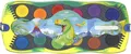 FABER-CASTELL Dino Farbkasten Wasserfarbe, 12 Farben 125036