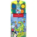 Faber-Castell Farbkasten Connector Dino mit 12 leuchtende Deckfarben