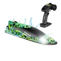 Overmax X-Surge Ferngesteuertes RC Speedboat Rennboot mit LED 35 km/h 1200 mAh Akkus 30 Minuten Spaß Geschwindigkeitskontrolle Reichweite bis zu 100 m, EIN Spielzeug für Pool und See