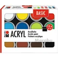 Marabu Acrylfarbe Basic Set 12 x 18 ml, Art (216 ml) (1210000000214)