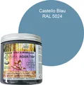 Contura 250ml. Möbellack Lack für Kinderspielzeug Buntlack DIN EN71/3 Buntlack Holzlack - RAL 5024 Castello Blau