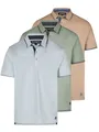 riverso Poloshirt Herren Polohemd RIVLeano 3er-Set Regular Fit (Vorteilspack, 3-tlg) Basic Sommer Shirt aus 100% Baumwolle