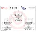 Bremsbelagsatz Scheibenbremse Brembo P85072 Prime Line für Audi Seat Skoda VW
