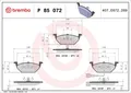 BREMBO P 85 072 Bremsbelagsatz, Scheibenbremse für AUDI SEAT SKODA VW