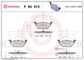 Bremsbelagsatz Scheibenbremse PRIME BREMBO P 85 072 für VW SKODA GOLF POLO FABIA