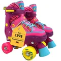 Best Sporting Rollschuhe Kinder I Rollschuhe größenverstellbar 28-31 I robuste Inliner für Kinder mit Bremse I Jeans - Pink I Rollerskates Schuhe Kinder I Inliner mit 4 Rollen