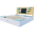 Ambia Garden Sandkasten, Braun, Grün, Weiß, Holz, Kunststoff, Hemlocktanne, 100x105x59 cm, unisex, EN 71, CE, FSC 100%, Sitzfläche, mit Holzschutz vorbehandelt, Outdoor Spielzeug, Sandkästen