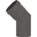 Pellet-Abgasrohr-Bogen 45° Ø 80 mm, lackiert, mit Silikondichtung