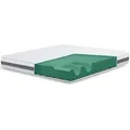 The White Stone Matratze 120x180 cm mit Antibakterieller Schaum | Höhe 16 cm | 3D Air Hypoallergener Bezug | Orthopädische 7‐Zonen Thermosensib... - Weiß