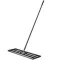 Wiltec Aluminium Rasenrakel 91,4 x 25,4 cm mit 2 m Stiel, Rasen Rakel Unebenheiten im Rasen ausgleichen, Leveler Gartengerät zum Rasen sanden