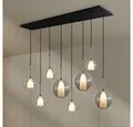 s.luce Pendelleuchte Belluna Esstischleuchte 8-flammig 160cm 2-reihig Klar