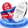 25 x Knopfzelle CR2025 Wilhelm Batterie Lithium 3V CR 2025 Industrieware