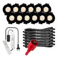 S-Polylight PREMIUM Mini LED- Einbauspots Warmweiss 3.000K, Smart, Smarthome, App, Alexa, DIMMBAR, IP65, FUNK 3W LED Einbaustrahler Terrassenüberdachung, Terrassenbeleuchtung, Bad, Sauna, LED Spots mit Fernbedienung (SCHWARZ, 12x SMARTHOME LED-SET)
