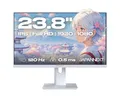 JapanNext Gaming Monitor 23,8" IPS Full HD (1920x1080) 120Hz 0.5ms Weiß | Höhen- & Neigungsverstellung (HSP) Integrierte Lautsprecher G-Sync/FreeSync | JN-IPS238G120F-HSP-W