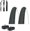 maxxi4you Fahrradreifen 2 x Kenda K-127 28" Schwarz/Weiß 47-622 + 2 DV + Heber