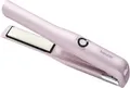 Mini Haarglätter kabellos Keramik Turmalin USB 3 Stufen rosa Reisegröße