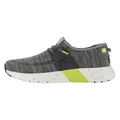 HEYDUDE Sirocco Sport Mode Sneaker Herren - Sneakers mit Easy-on Lace System, Heather Grey/Charcoal, 43