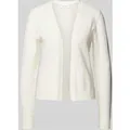 Vila Cardigan mit gerippten Abschlüssen in Offwhite, Größe M