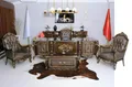 Klassische Büro Einrichtung Luxus Schreibtisch  Sofagarnitur Arbeitszimmer 6tlg