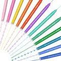 12er Set Textmarker für Notizstifte, Doppelspitze Stifte mit 10 verschiedene ...