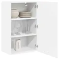 vidaXL Hängeschrank mit Speicher Weiß 50 x 31 x 80 cm Holzwerkstoff, Moderne Küchenschränke, rechteckig, viel Stauraum, langlebige Materialien, Coole Lösungen für Deine Wohnung