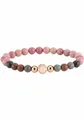 Armband "Schmuck Geschenk Armkette Zugarmband", mit Edelsteinen rosé-roségoldfarben-grau + grau