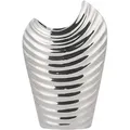 Beliani Dekovase, Silber, Stein, Mode, 26 cm, Dekoration, Vasen, Keramikvasen